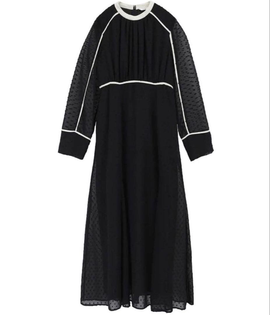 ワンピース CLANE DOT CUT JAQUARD ONE PIECE