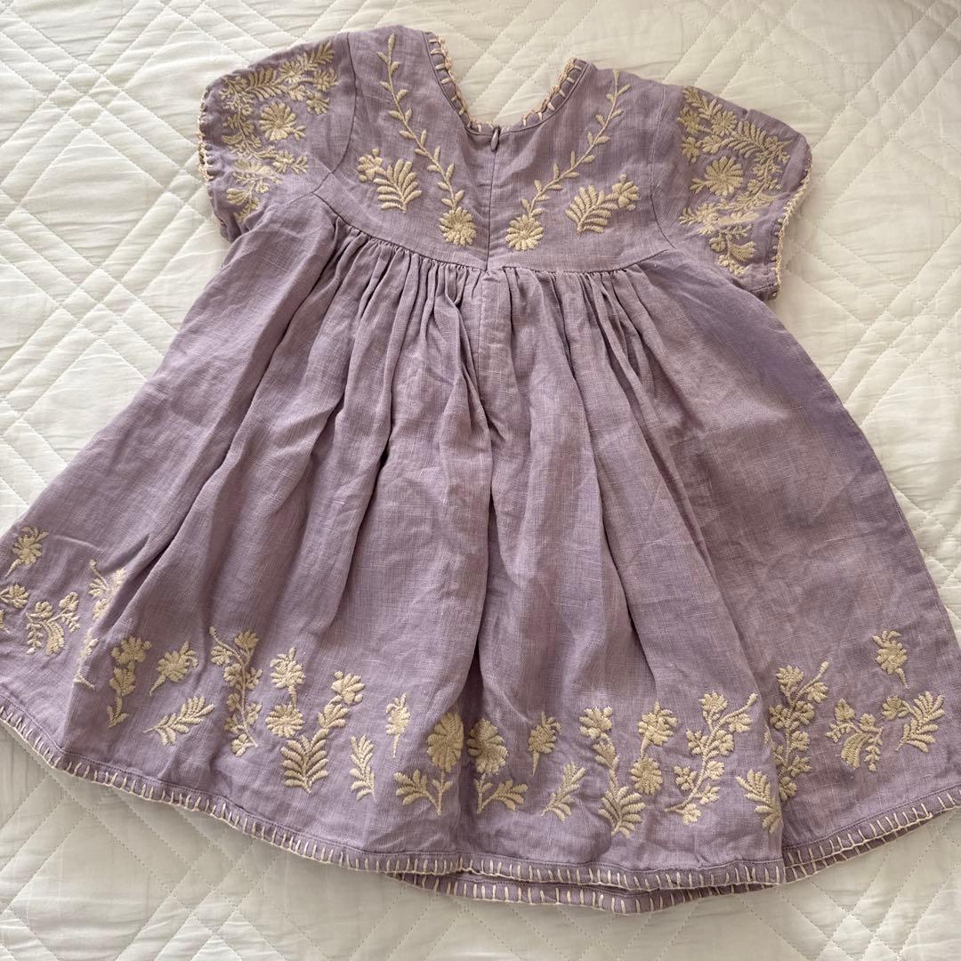 apolina 2-3Y 刺繍ワンピース
