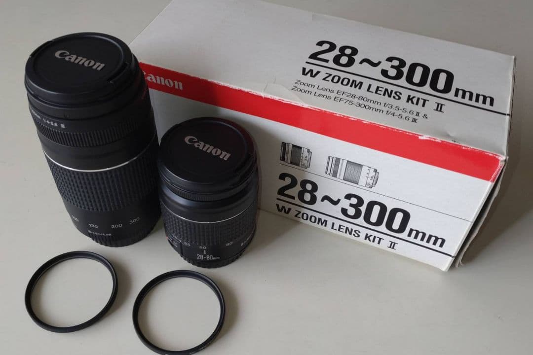 キャノン　ダブルズームレンズキット　28~300mm