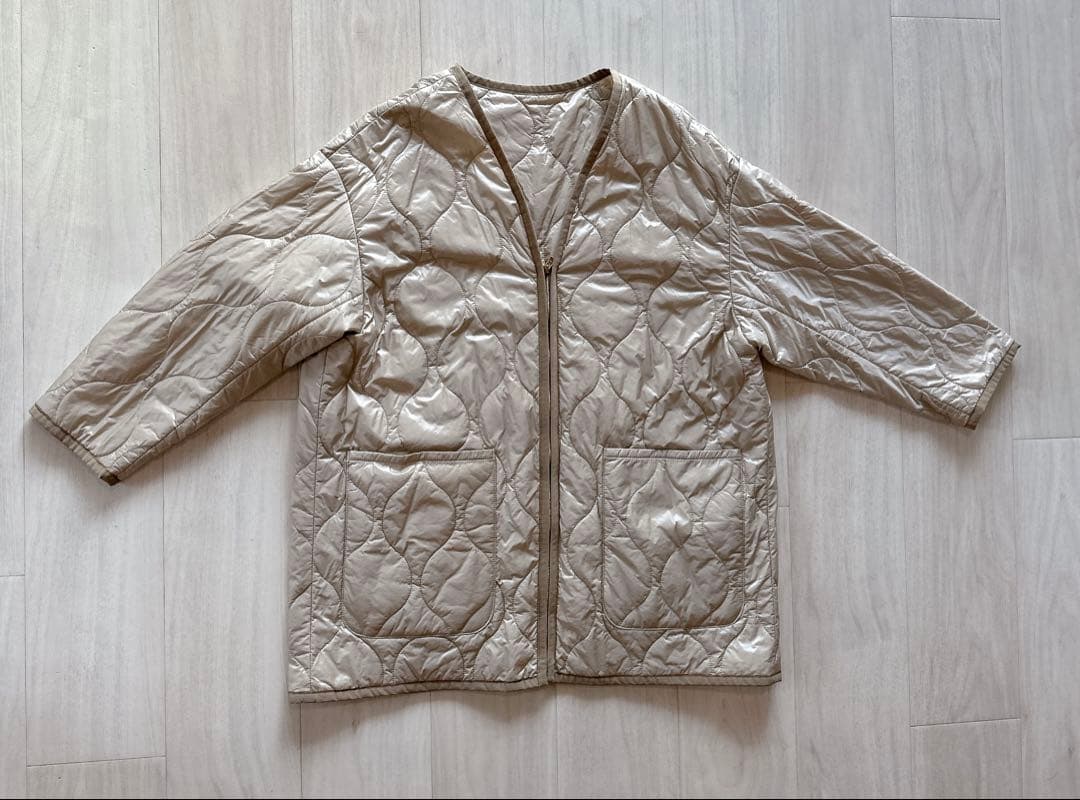 SHENERY キルティングライナー付きオーバーサイズモッズコート