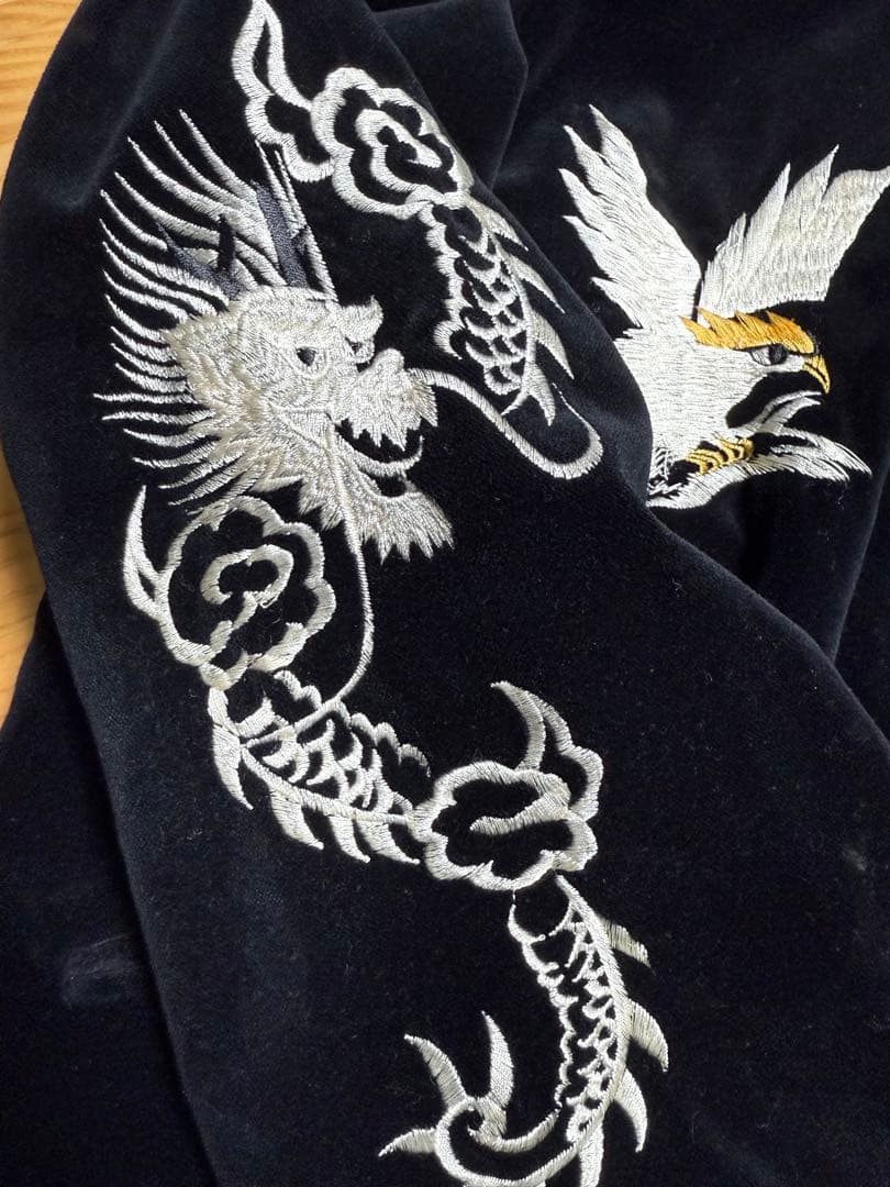 テーラー東洋　別珍　スカジャン　襟付き　Lサイズ