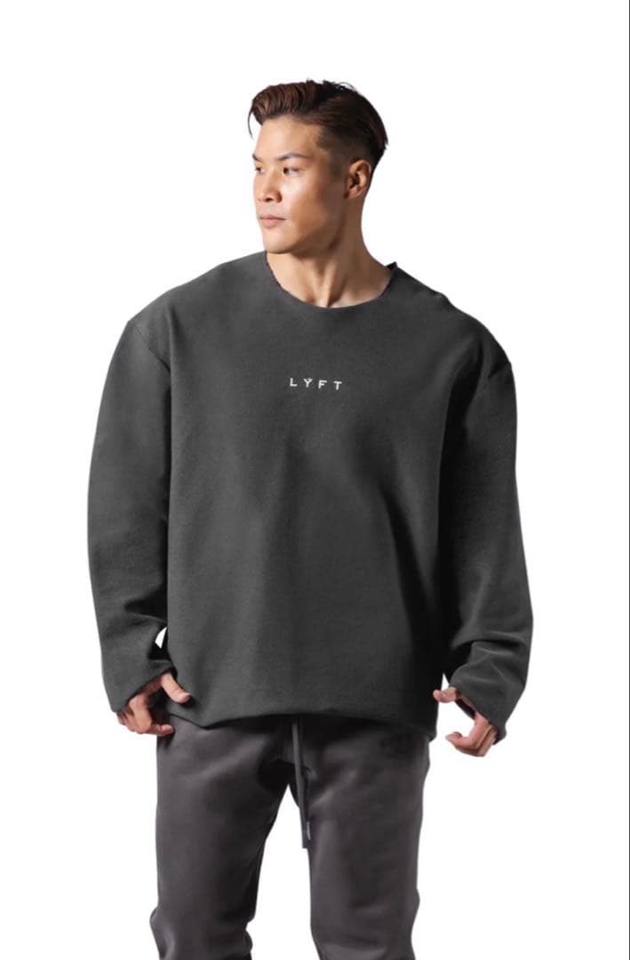 LYFT KNIT LIKE LOOSE SWEAT SHIRT - グレー