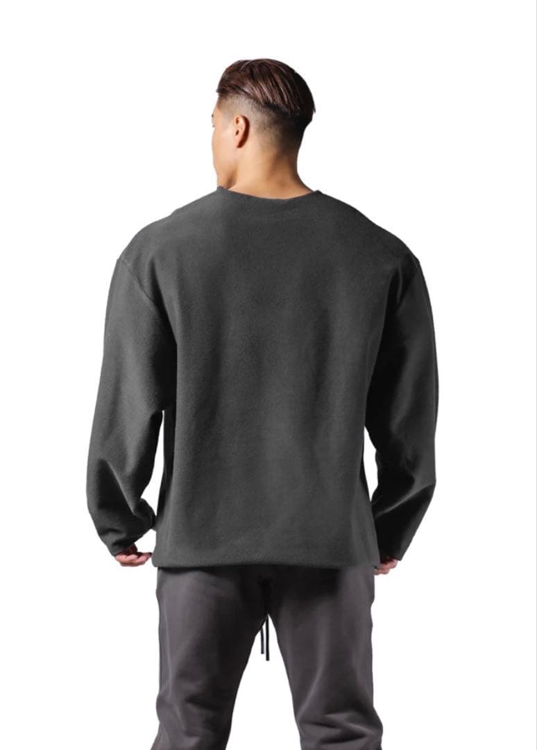 LYFT KNIT LIKE LOOSE SWEAT SHIRT - グレー