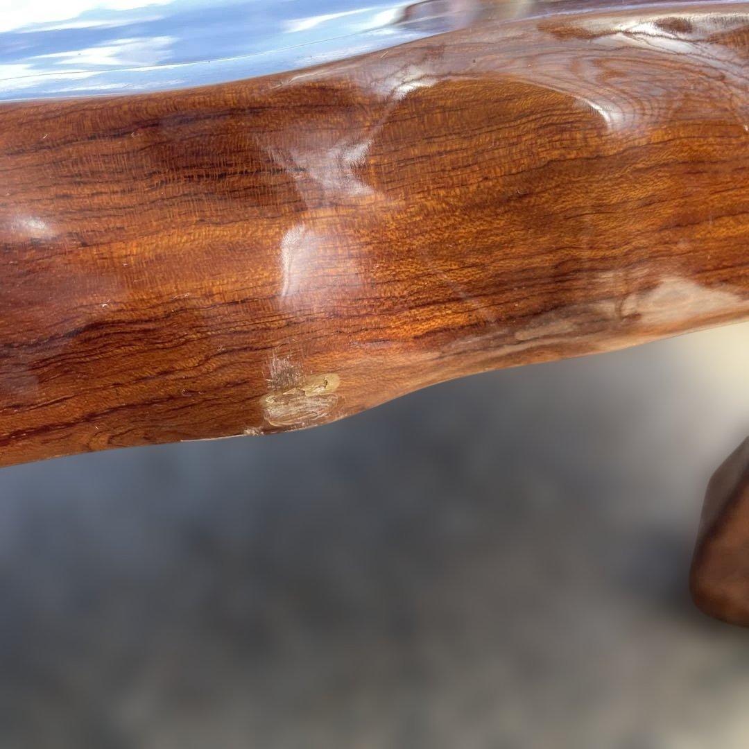 天然木 高級座卓 和 無垢 ローテーブル 一枚板調 平卓 レトロ　アンティーク