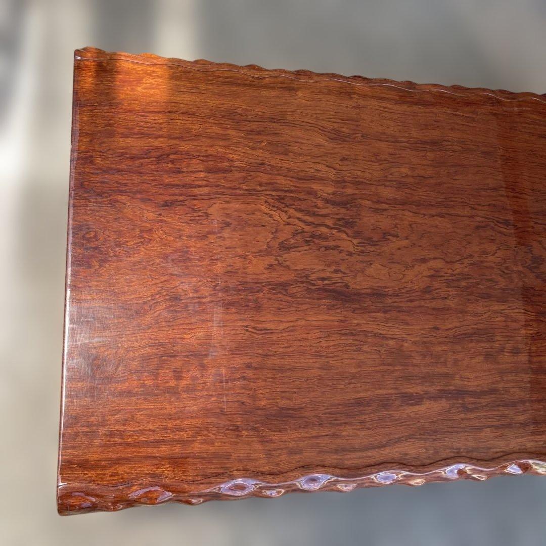 天然木 高級座卓 和 無垢 ローテーブル 一枚板調 平卓 レトロ　アンティーク