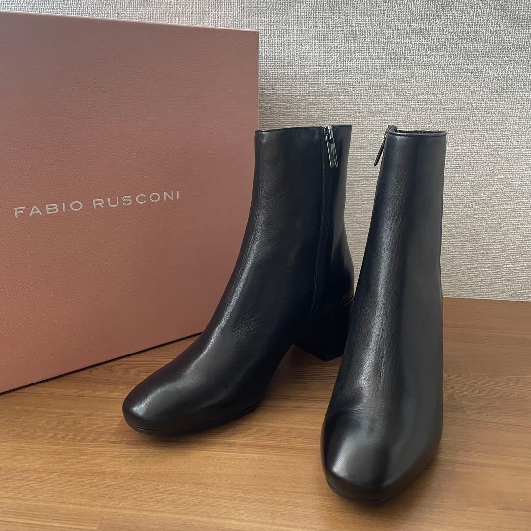 新品！FABIO RUSCONIファビオルスコーニ ショートブーツ38 ブラック