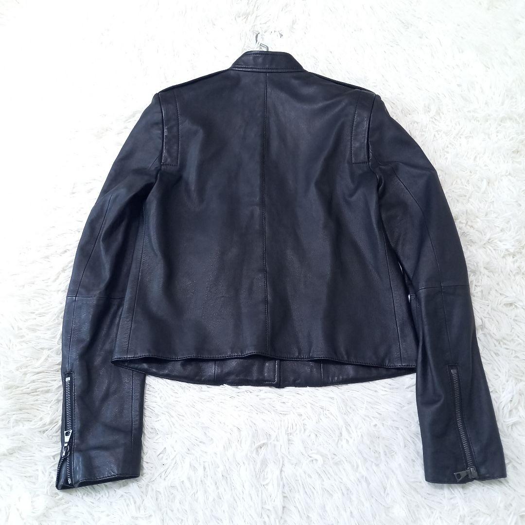 ●美品●　セオリー　ラムレザー　シングル　ライダース　ジャケット　黒　S　羊革