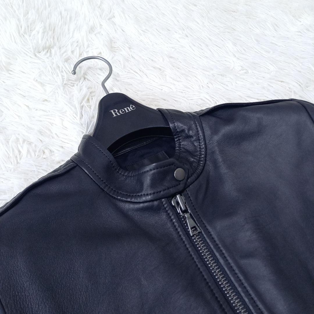 ●美品●　セオリー　ラムレザー　シングル　ライダース　ジャケット　黒　S　羊革