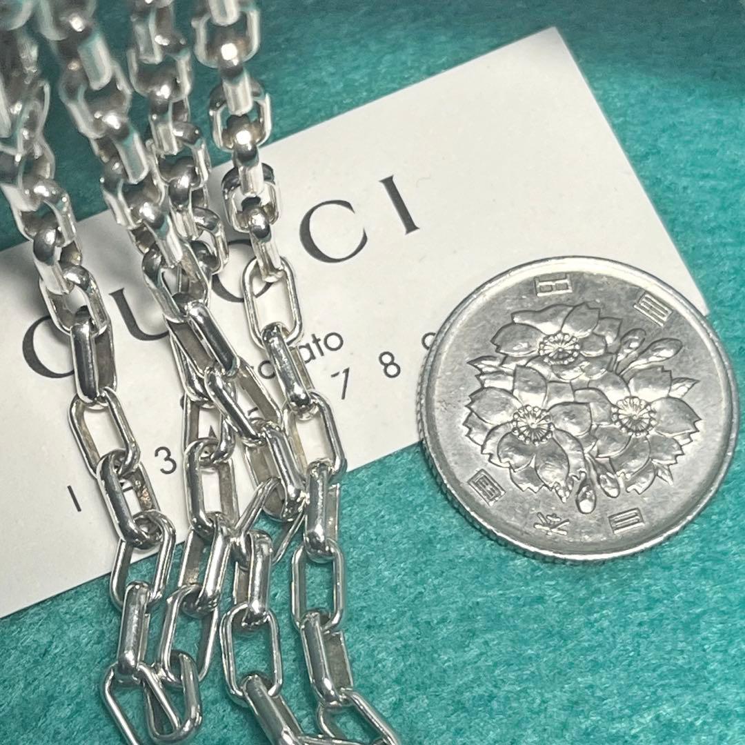 美品　GUCCI 3.8ミリ シルバー925 チェーンネックレス