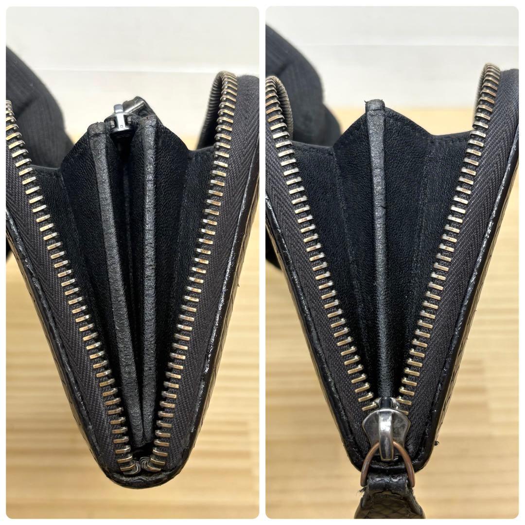 ボッテガヴェネタ　長財布　イントレチャート　パイソン