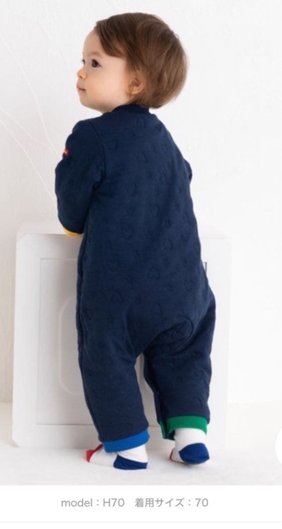 新品未使用　タグ付き　ミキハウス　ロンパース　カバーオール　復刻版