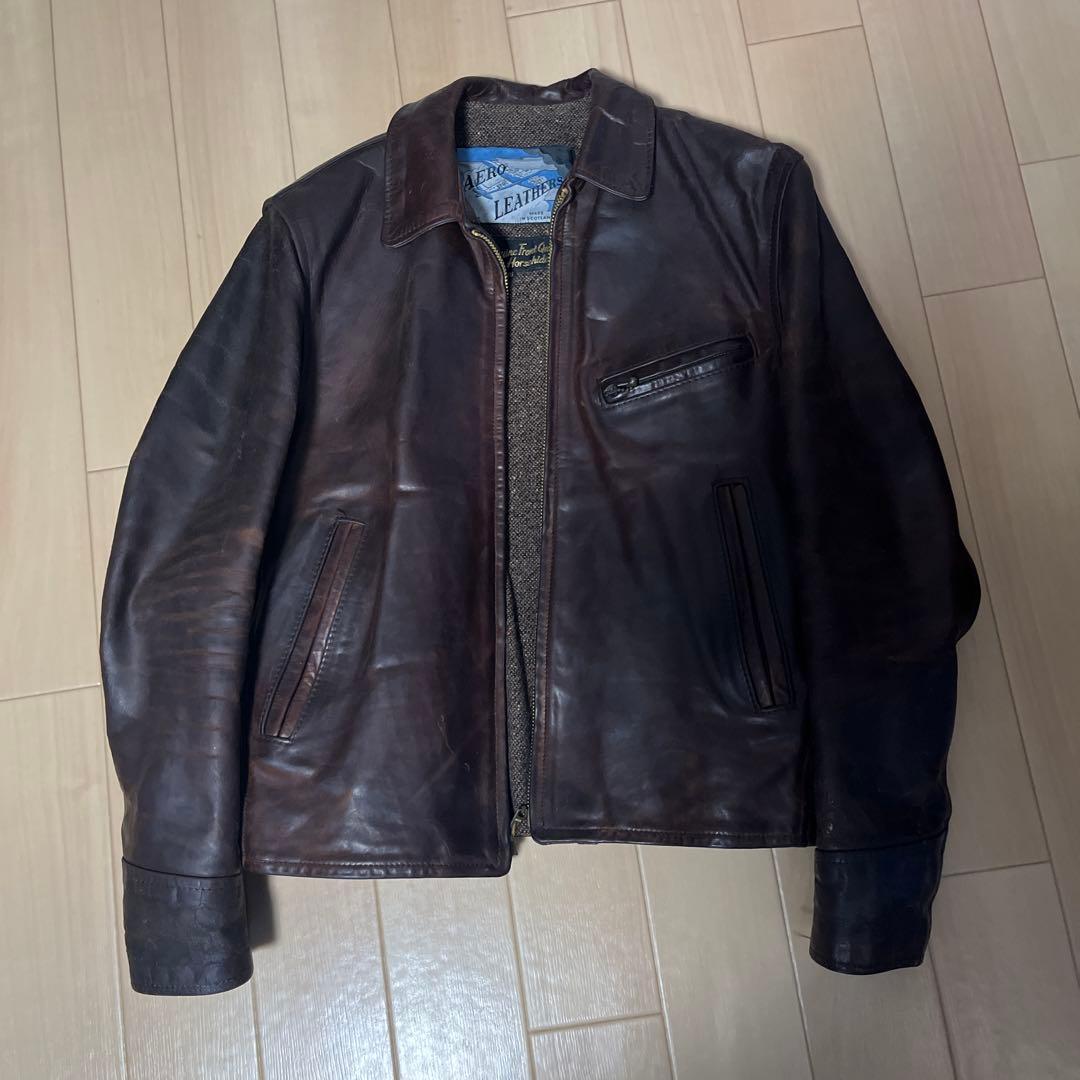 AERO LEATHERS シングルライダースジャケット 36