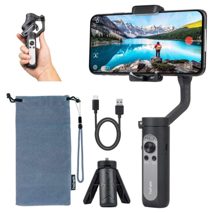 ジンバル　スマホ　スマホジンバル vlog 黒