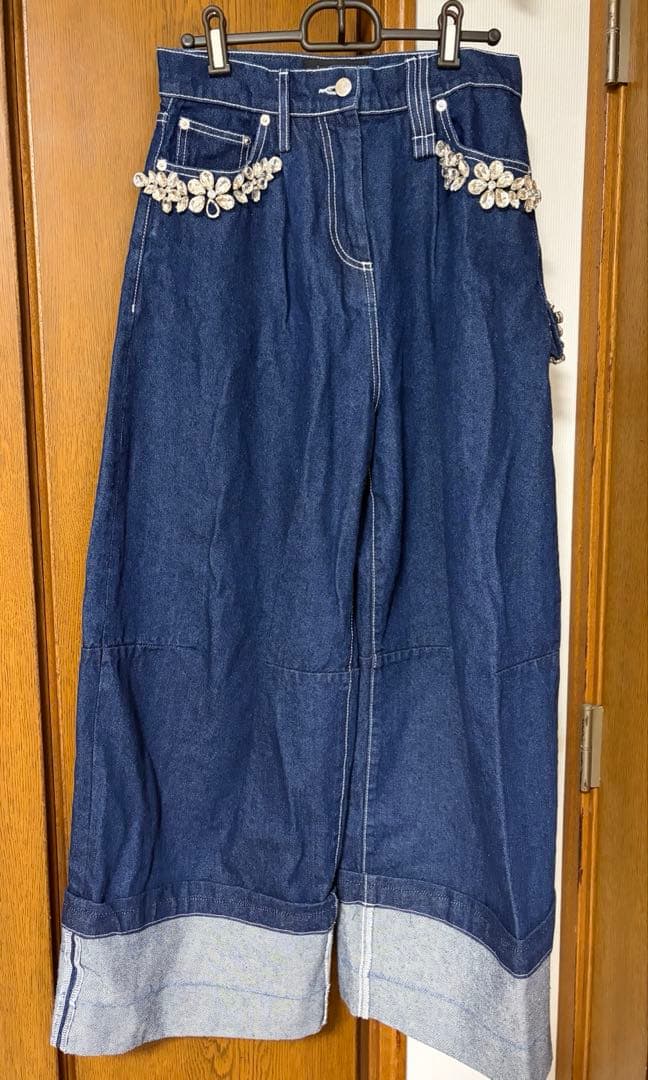 SIMONE ROCHA WIDE LEG PUDDLE JEANS デニム