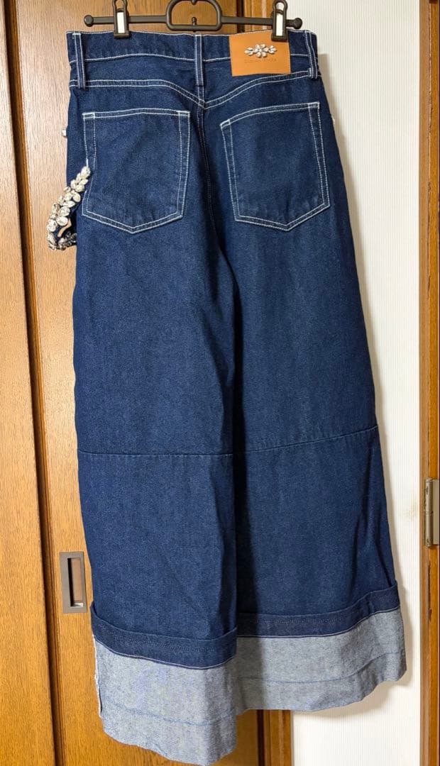 SIMONE ROCHA WIDE LEG PUDDLE JEANS デニム