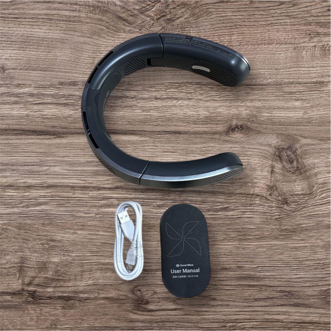 【DesertWest 】首掛け扇風機 ネックファン 折りたたみ式