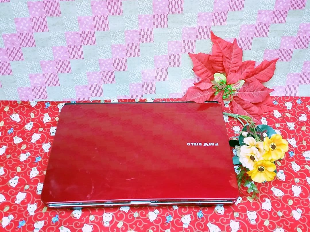 レッド富士通/HDD320GB！新型Win10！ソフト多数