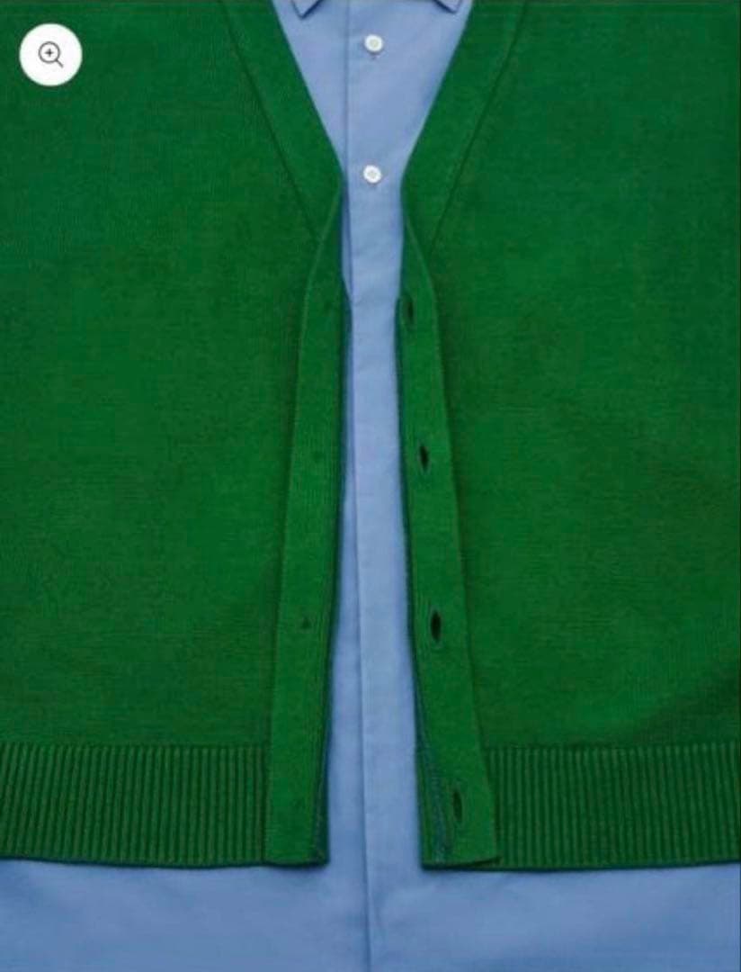 ソフトハイフンKNITCARDIGAN DETAIL LAYERED SHIRT