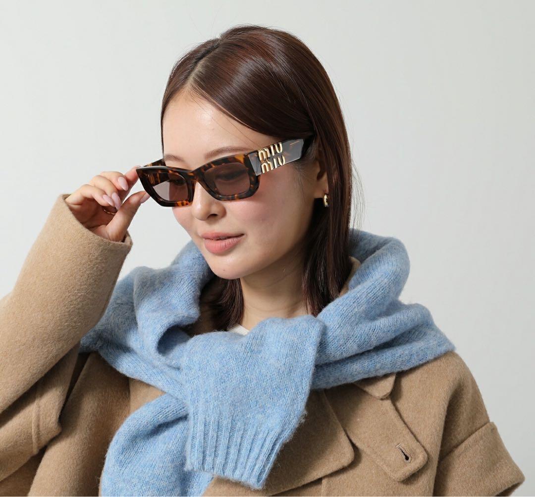 （新品正規品）miu miu ブラウン サングラス ケース付き