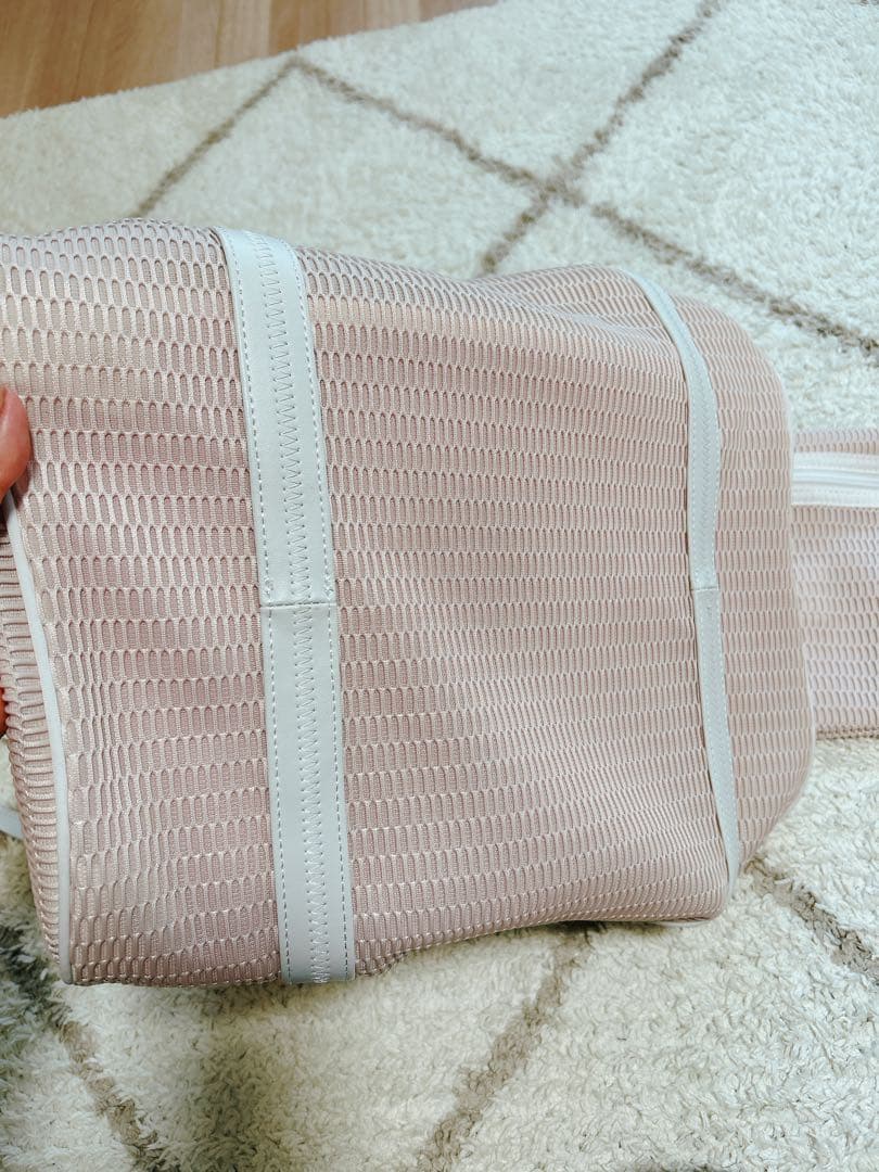 qbag zip nest L グレージュピンク