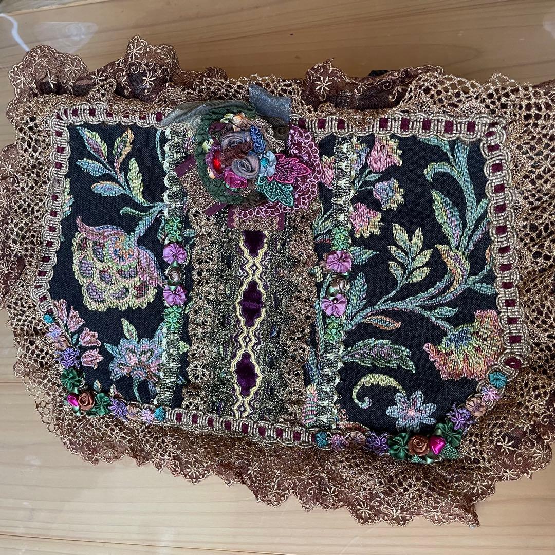 【希少、未使用品】Cimaki ちまき　両面ゴブラン生地使用　　ハンドバック