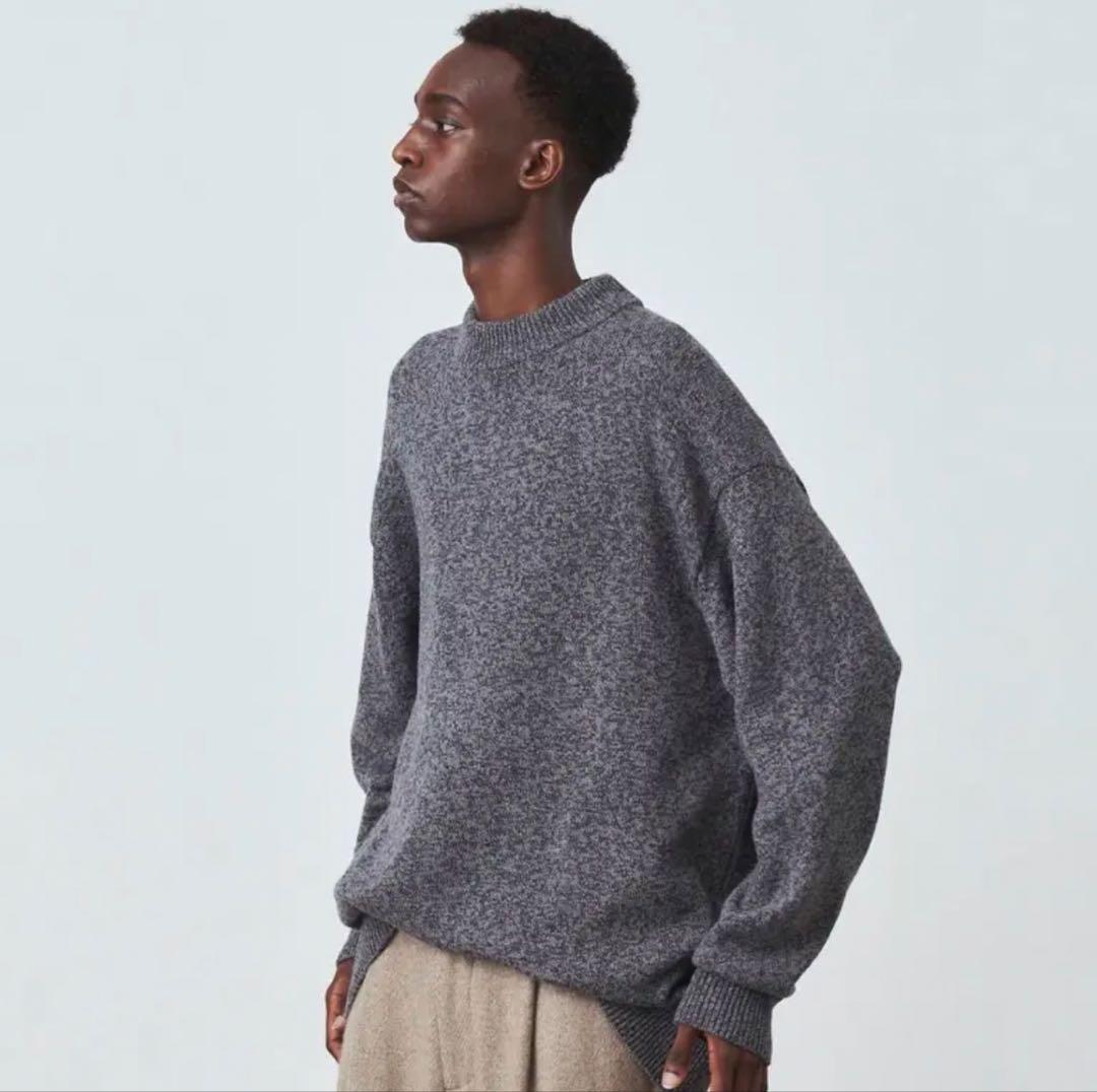 トップス ATON Wool Mouline Mockneck Sweater 04