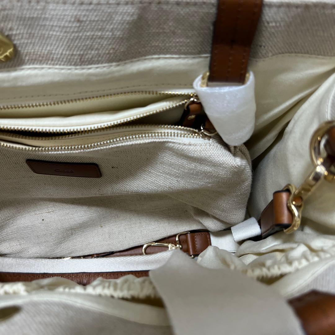 新品未使用Chloé マザーズバッグ ベージュ キャンバス