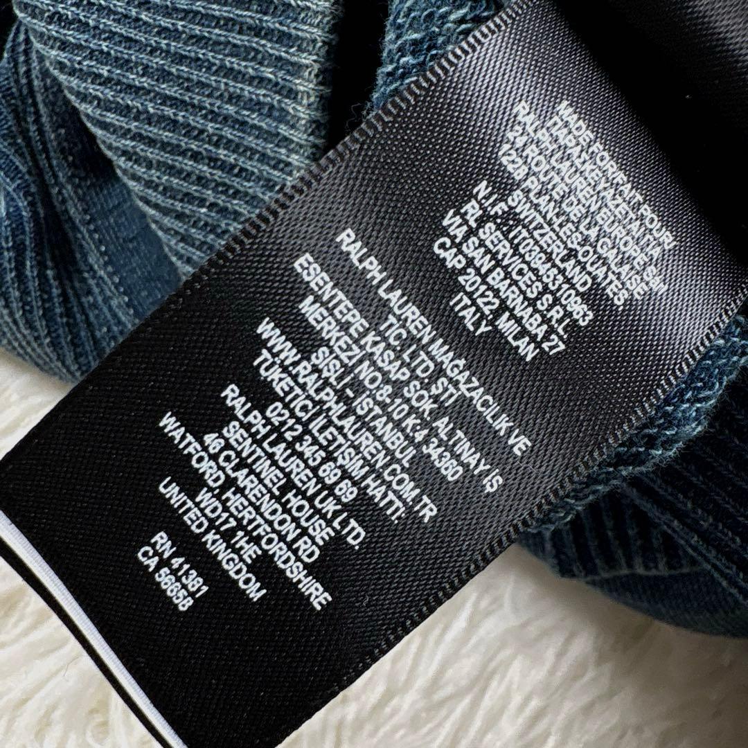 ✨希少・美品✨ダブルアールエル　スウェット　リバースウィーブ　インディゴ染　両Ｖ