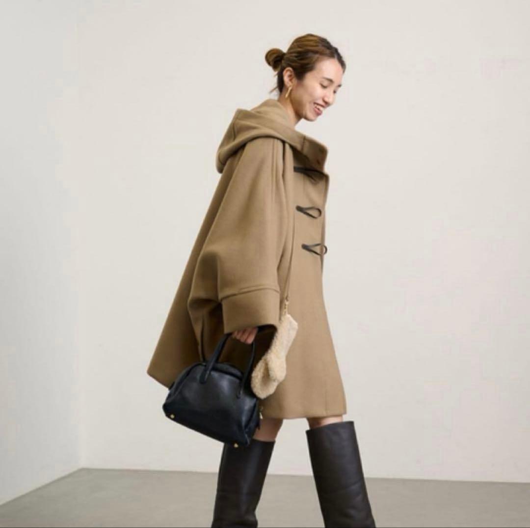 【フレームワーク】メルトンダッフルポンチョコート　38　キャメル