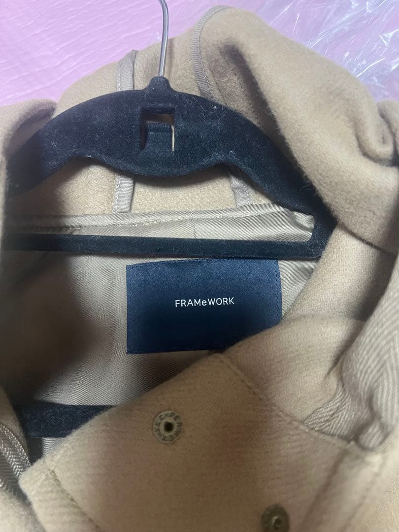 【フレームワーク】メルトンダッフルポンチョコート　38　キャメル