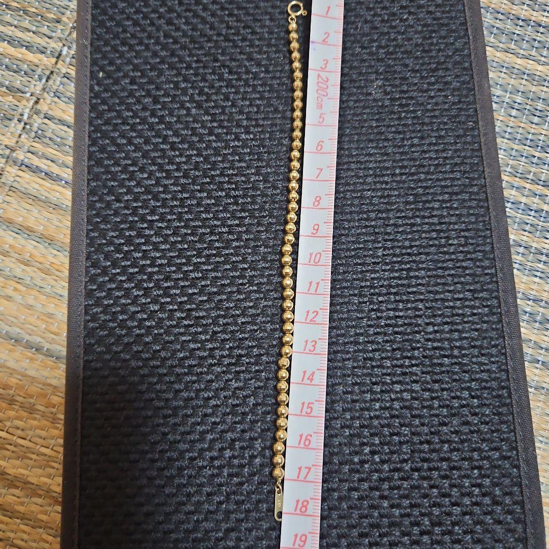 K18 金ミラーカットボールブレスレット 18cm