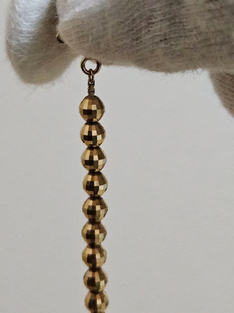 K18 金ミラーカットボールブレスレット 18cm