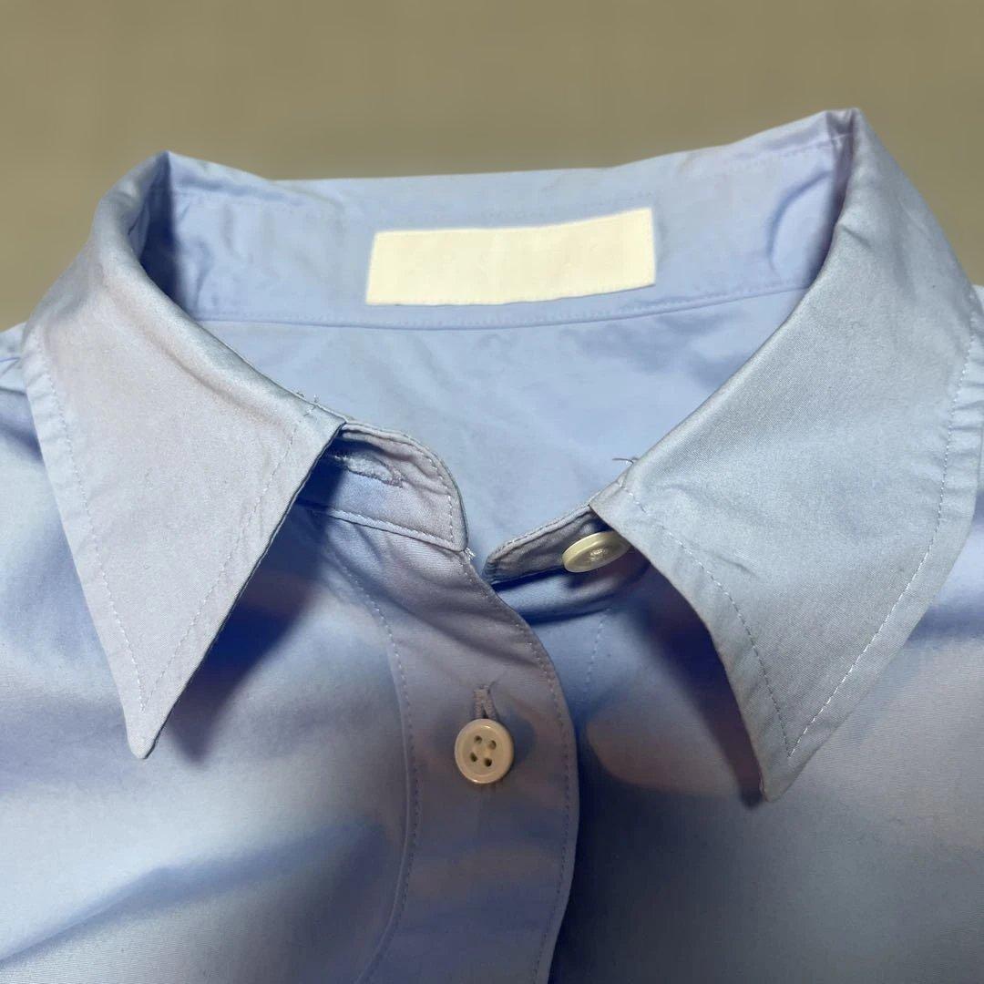 25AW★AP STUDIO★スーピマコットンシャツ　サックスブルー