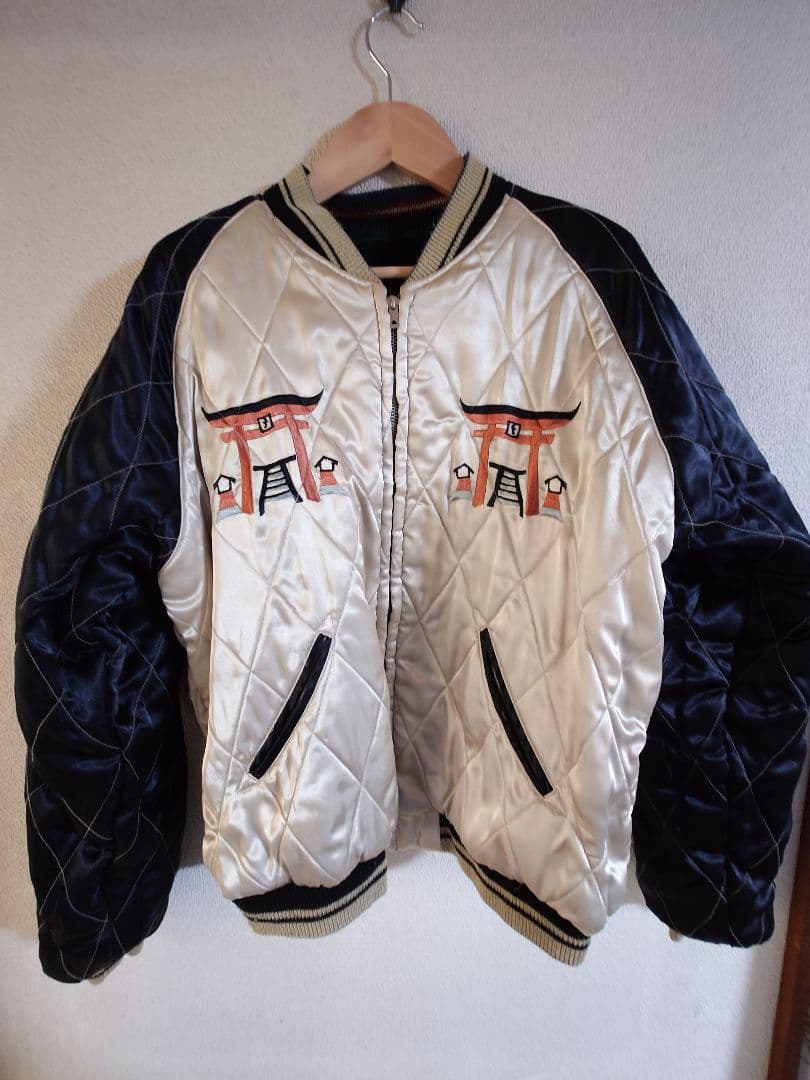 YK87東洋Sテーラー 別珍×キルティングサテンリバーシブルスカジャン