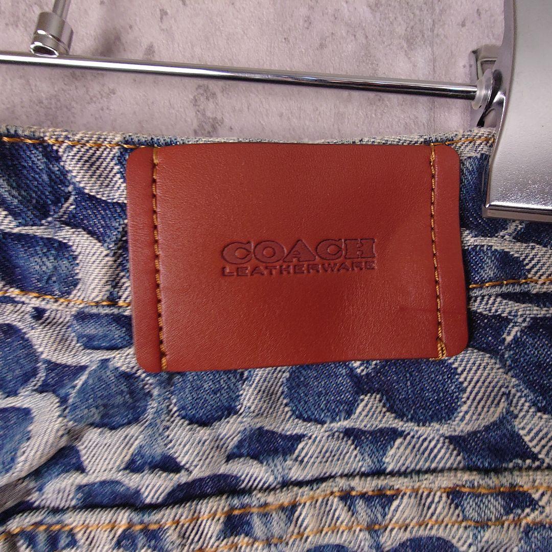 人気デザイン COACH コーチ 総柄 デニム シグネチャー　XSサイズ