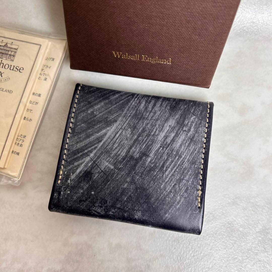 【未使用】ホワイトハウスコックス ケース 小銭入れ ネイビー S5938