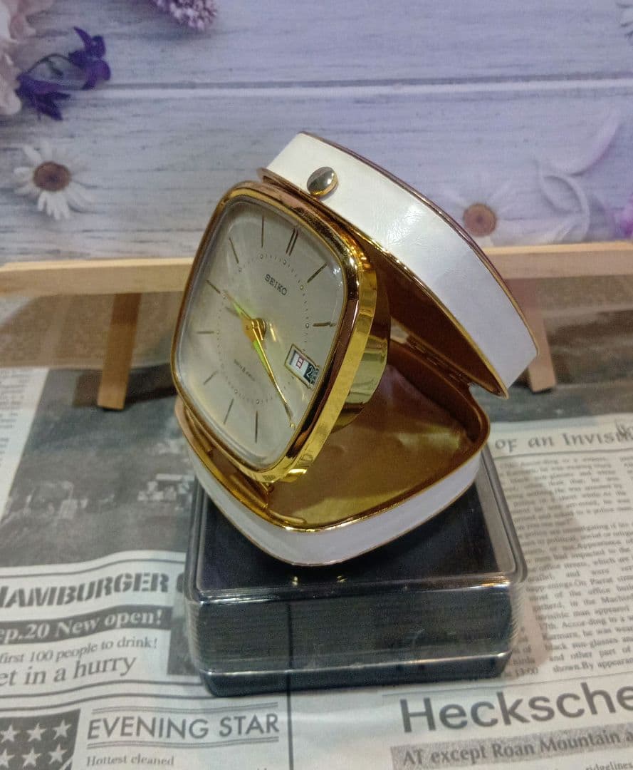 1960年代製 SEIKO DIAFIX 8 JEWELS 手巻トラベルクロック