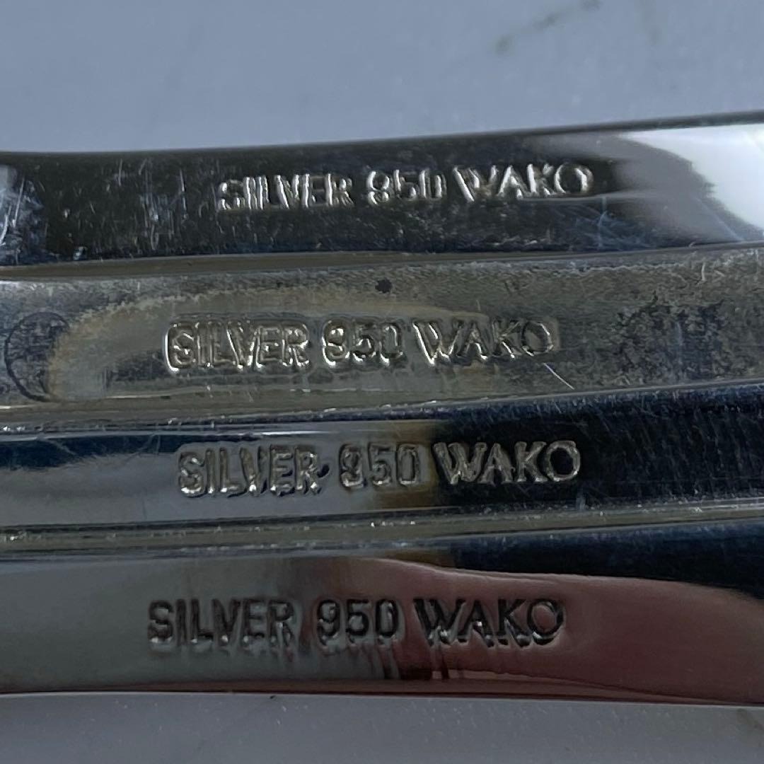 silver950刻印　銀製スプーン　10本　135g 東な7-0207☆2F