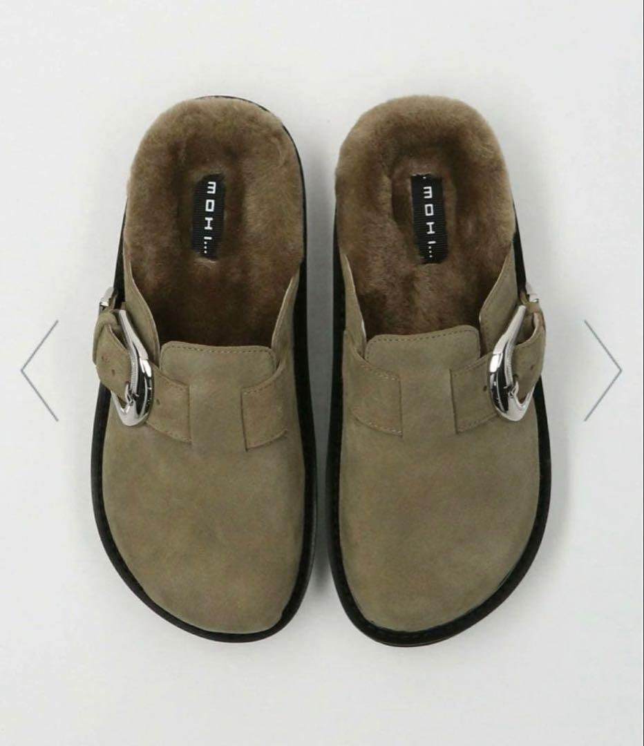 本日限定価格　未使用に近い　MOHI スエードビックベルト　ボストンサンダル38