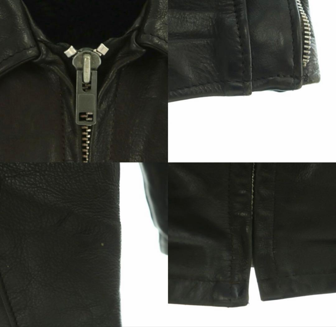 SCHOTT 642VS ライダースジャケット レザー ボアライナー付き 34黒