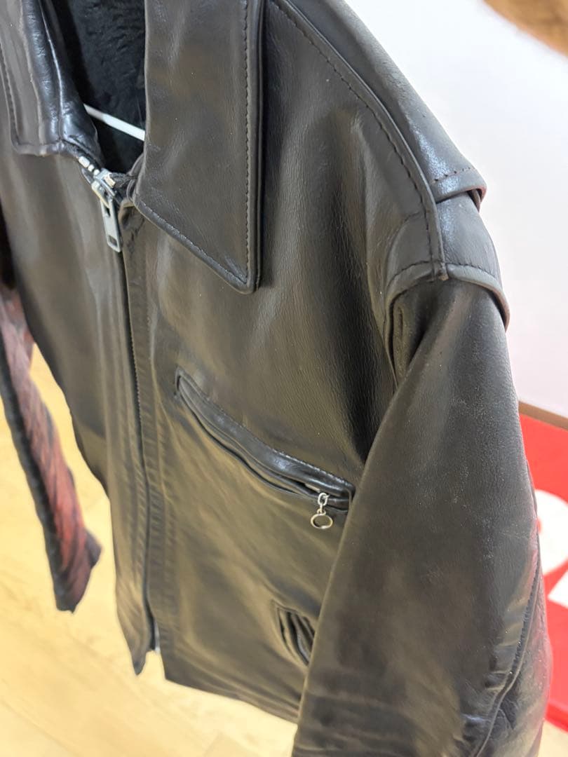 SCHOTT 642VS ライダースジャケット レザー ボアライナー付き 34黒