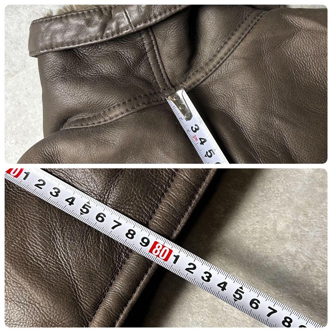 ユーロvintage Euro ムートンボアギャングコート 袖内ムートンボア貼り