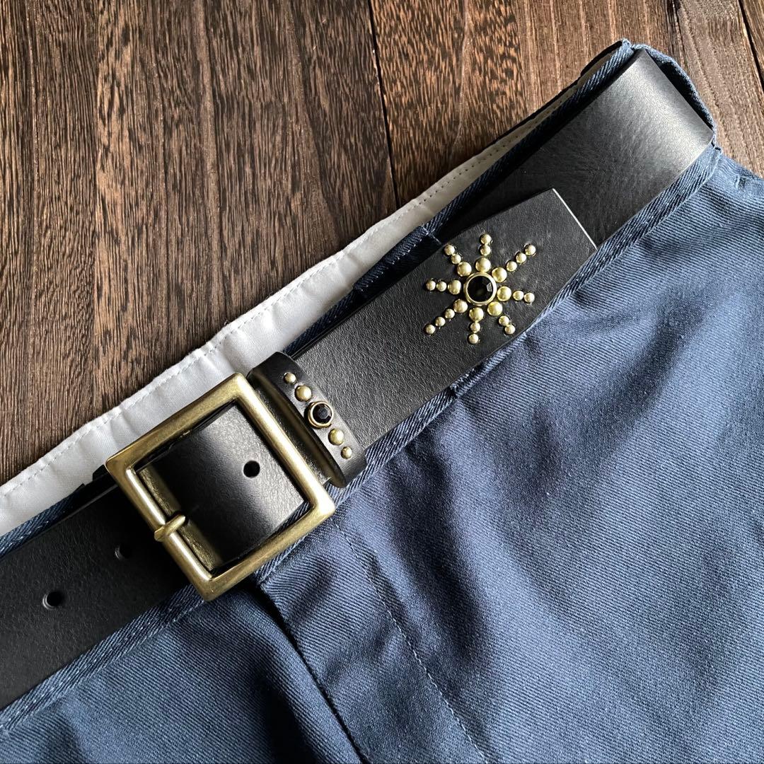 ディッキーズ874専用スタッズベルト　真鍮　ミッスーリ　HTC CALEE