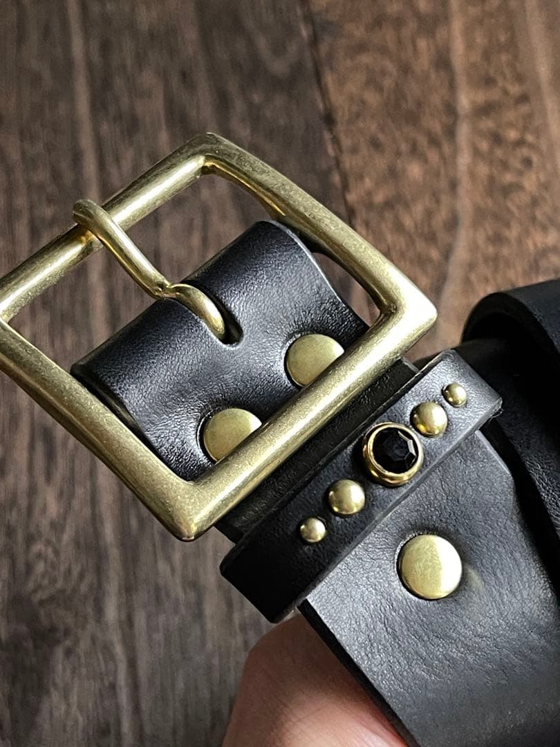 ディッキーズ874専用スタッズベルト　真鍮　ミッスーリ　HTC CALEE