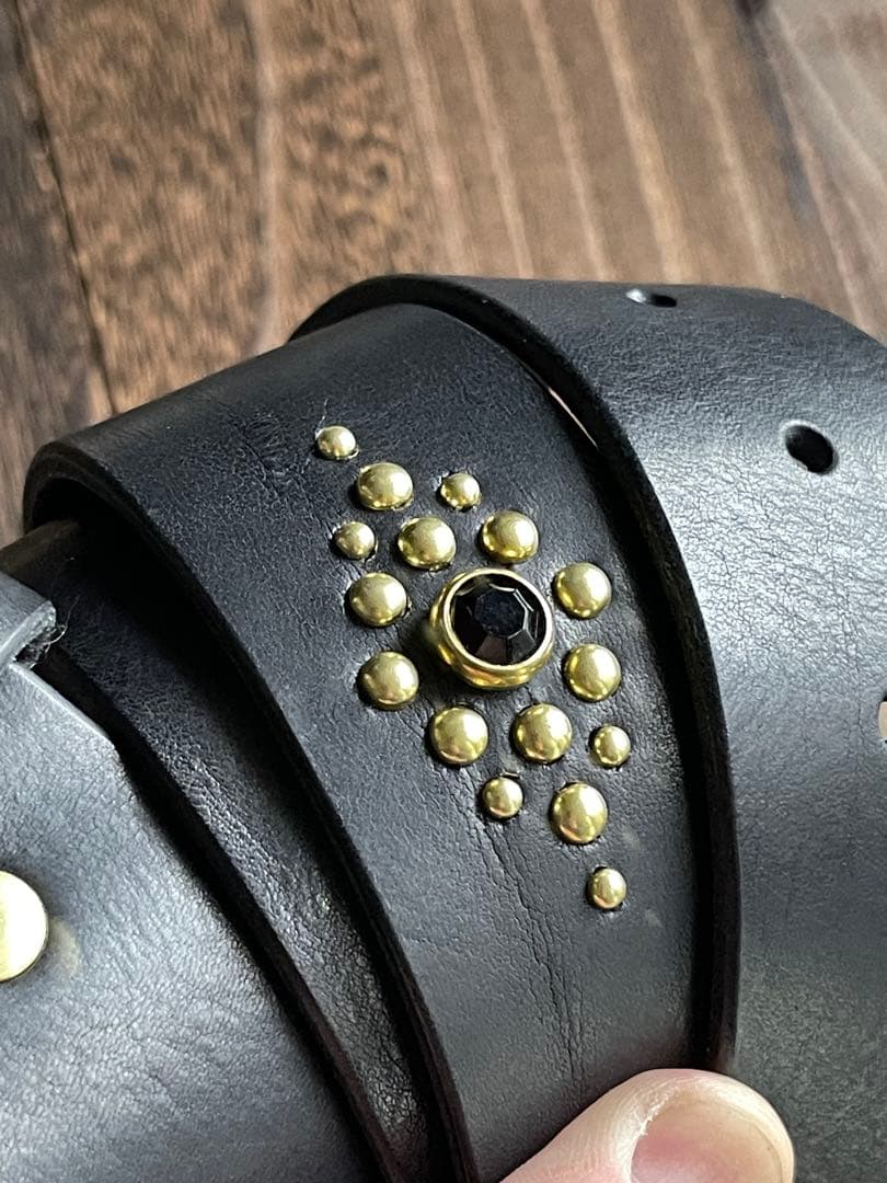 ディッキーズ874専用スタッズベルト　真鍮　ミッスーリ　HTC CALEE