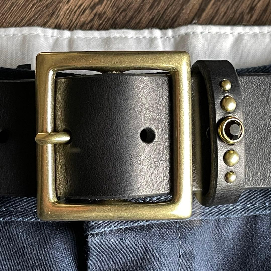 ディッキーズ874専用スタッズベルト　真鍮　ミッスーリ　HTC CALEE