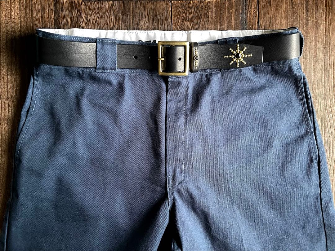 ディッキーズ874専用スタッズベルト　真鍮　ミッスーリ　HTC CALEE