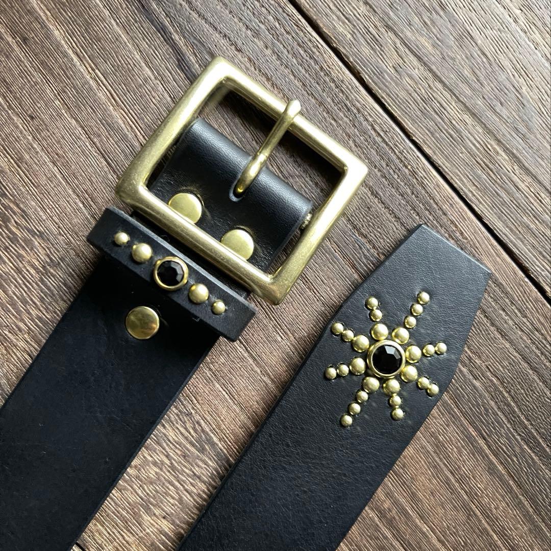 ディッキーズ874専用スタッズベルト　真鍮　ミッスーリ　HTC CALEE