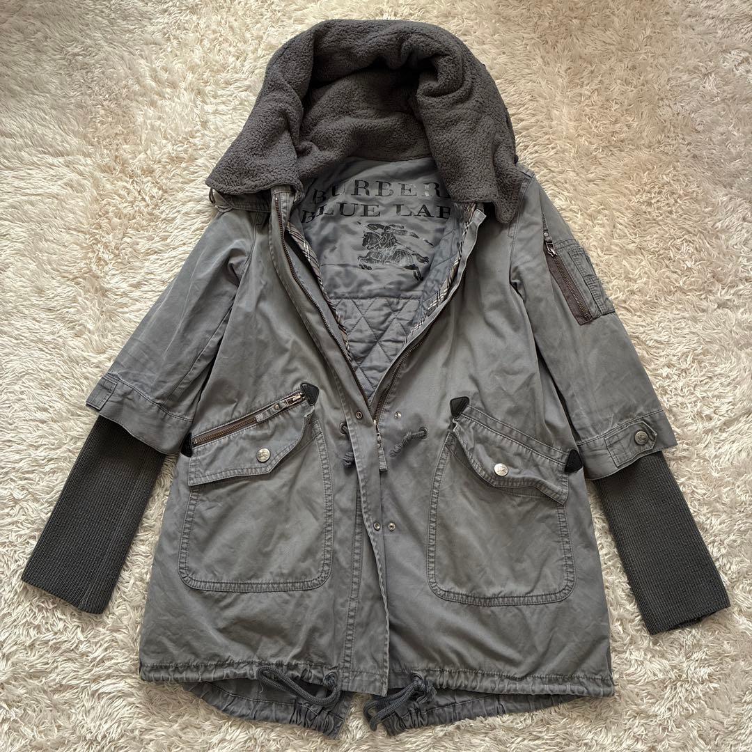 【希少】BURBERRY BLUE LABELモッズコート ライナー ミリタリー