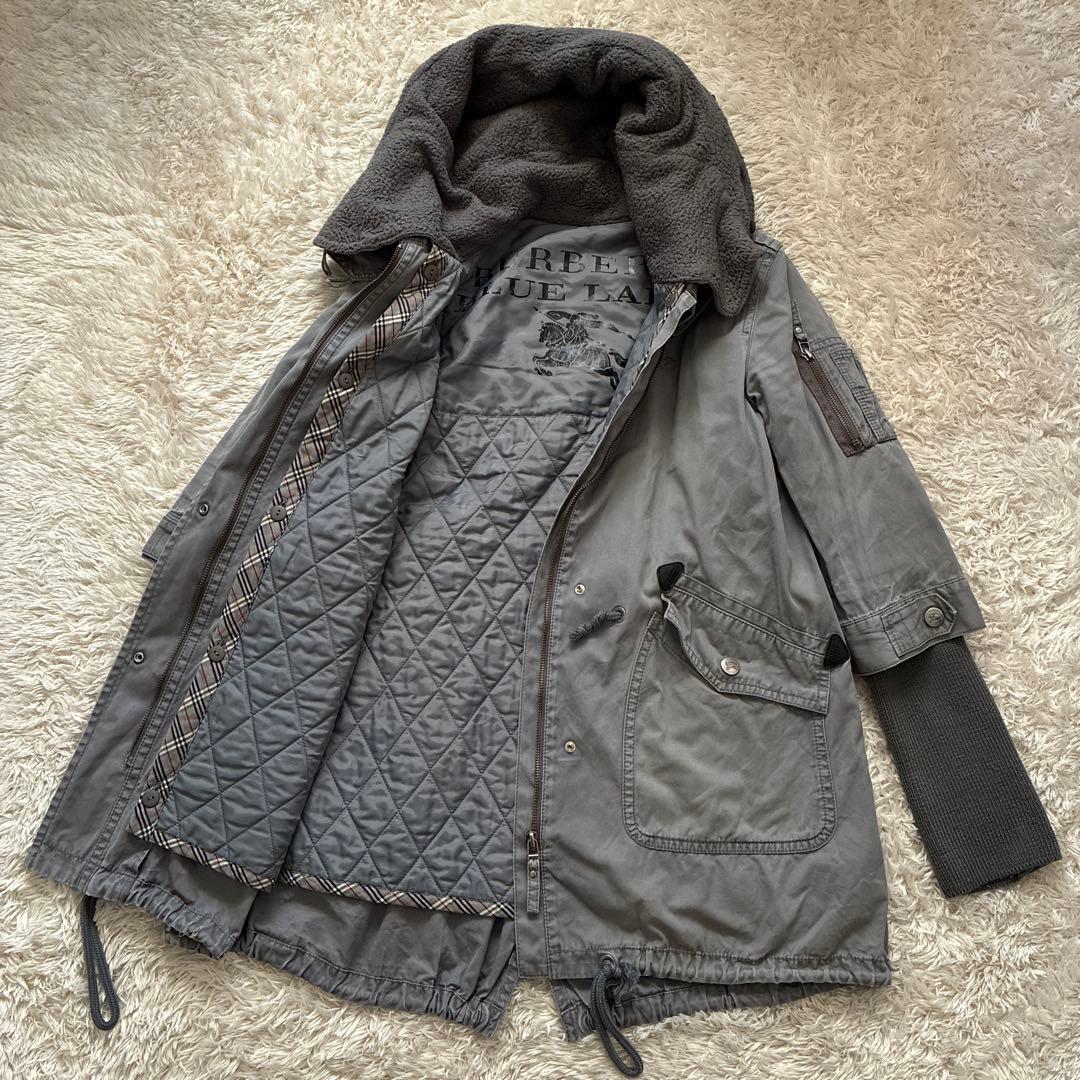 【希少】BURBERRY BLUE LABELモッズコート ライナー ミリタリー